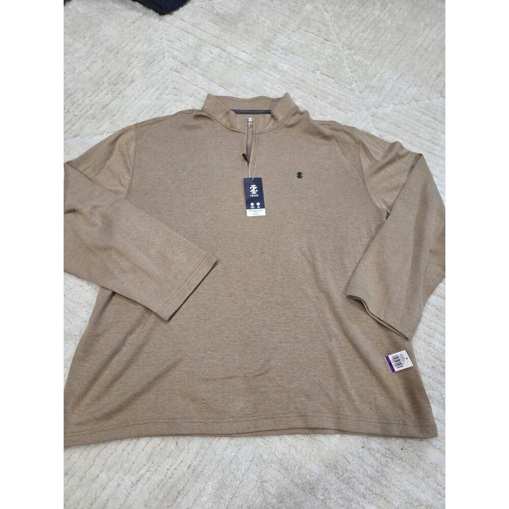 IZOD Luxury Classics Men's Feeder Comfort 1/4 Zip Pullover Sweater Size 2XB B3